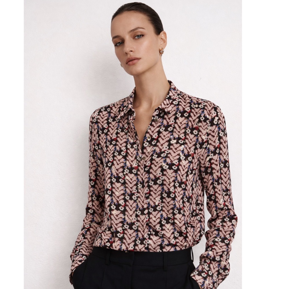 Dorothee Schumacher Silk Floral Button-Up Blouse